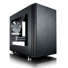 Корпус mini-ITX без БЖ, чорний, скло Define Nano S Black Window FRACTAL DESIGN Define Nano S Black Window (FD-CA-DEF-NANO-S-BK-W)