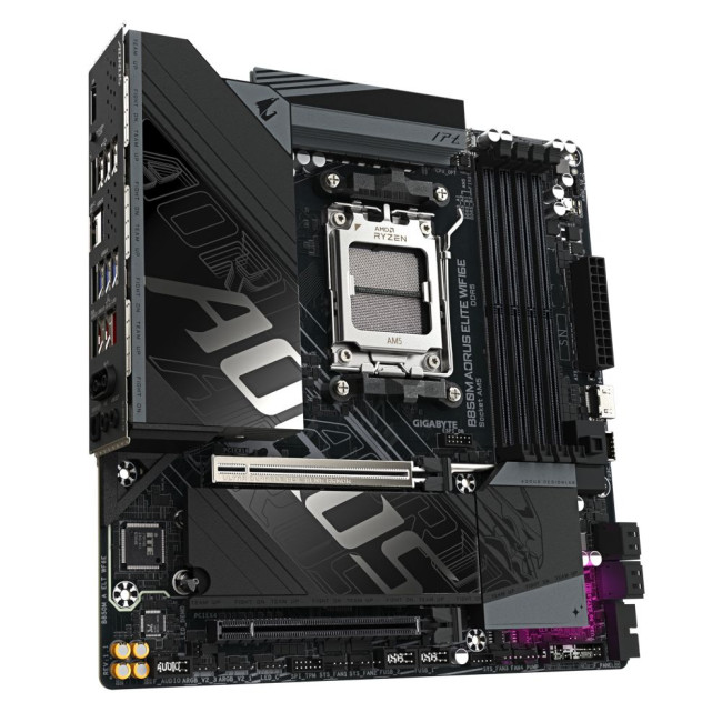 Mатеринська плата sAM5 AMD B850 HDMI/DP 2xM.2 2.5GbE LAN mATX GIGABYTE B850M AORUS ELITE WIFI6E