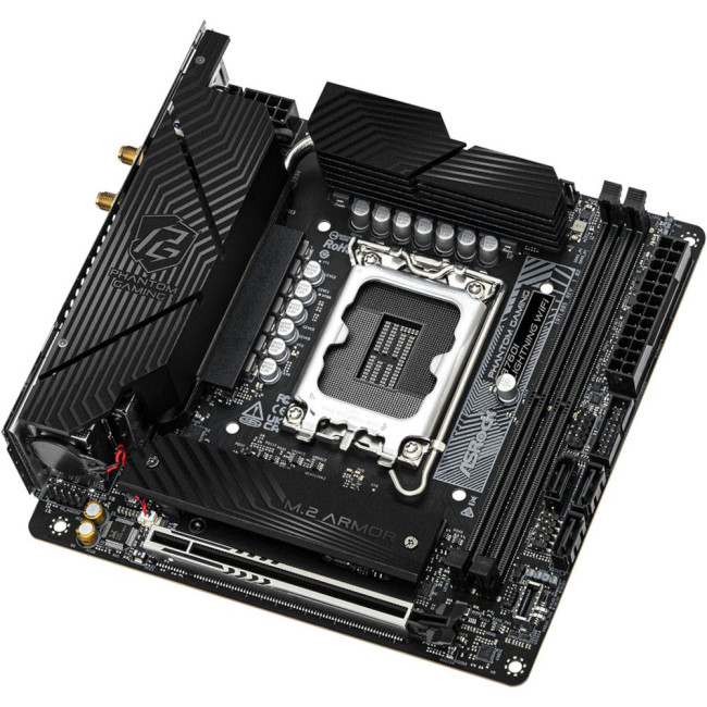 Mатеринська плата s1700 Intel B760 HDMI/DP 2xM.2 2xDDR5 2.5GbE LAN mini-ITX ASROCK B760I LIGHTNING WIFI