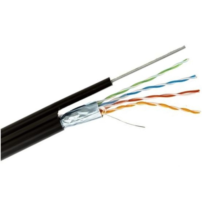 Кабель cat.5e F/UTP PE 4х2х24 AWG з тросом (305m) ZZKM 70910401