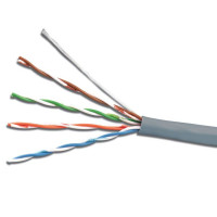 Кабель cat.5e U/UTP, 4х2х24 AWG (305м) сірий ZZKM 7091001