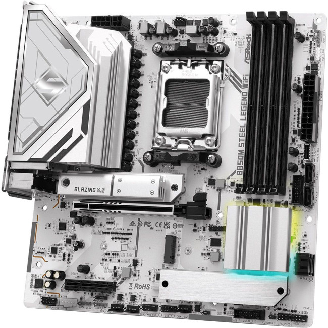 Mатеринська плата sAM5 AMD B850 4xDDR5 HDMI/DP 3xM.2 2.5GbE LAN mATX ASROCK B850M STEEL LEGEND WIFI