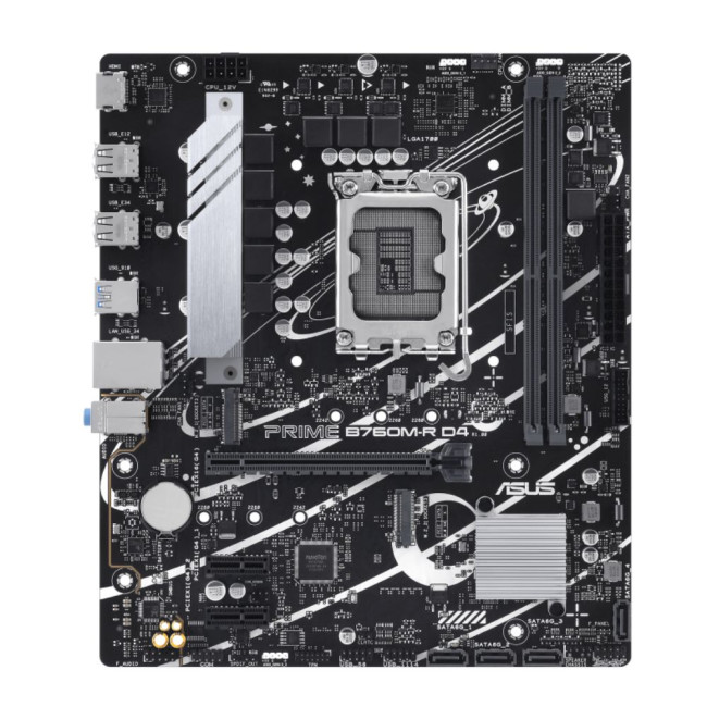 материнська плата s1700/2DDR4/HDMI/3PCIe/4SATA/2M.2/LAN2.5Gb ASUS PRIME B760M-R D4