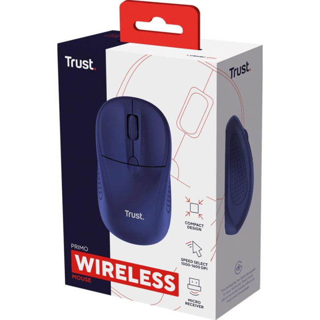Бездротова миша PRIMO Wireless Mouse Matt - Blue TRUST PRIMO Wireless Mouse Matt Blue (24796)