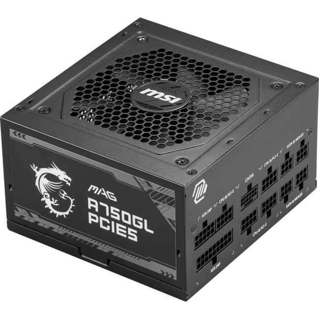 Блок живлення MSI ATX 750W MAG A750GL PCIE5, EU, 750W, Fully-Modular, 80 Plus Gold, Color Box MSI MAG A750GL PCIE5