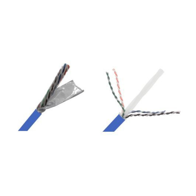Кабель U/UTP кат.6A, LSZH, 4 пари, 500м, колір блакитний MOLEX CAA-00447-BL