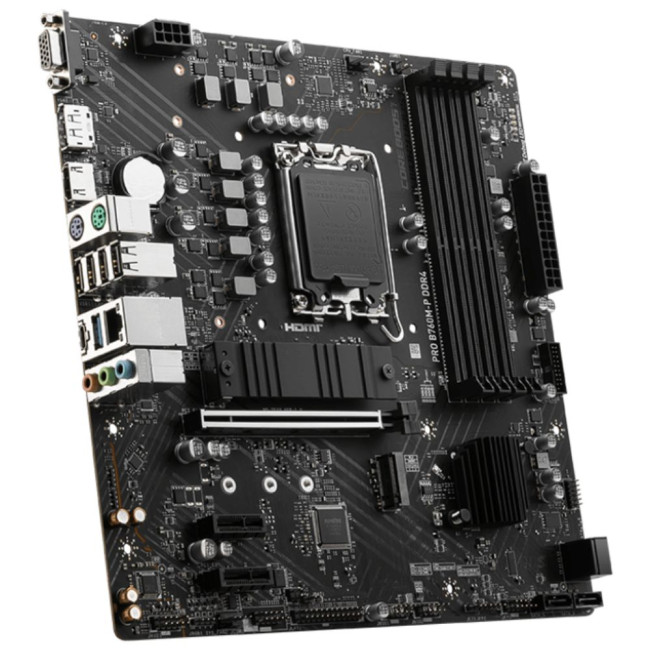материнська плата s1700/4DDR4/VGA/HDMI/DP/3PCIe/4SATA/2M.2/COM MSI PRO B760M-P DDR4