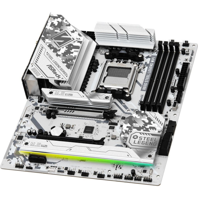 Mатеринська плата sAM5 AMD B650 4xDDR5 HDMI/DP 3xM.2 2.5GbE LAN ATX ASROCK B650 STEEL LEGEND WIFI
