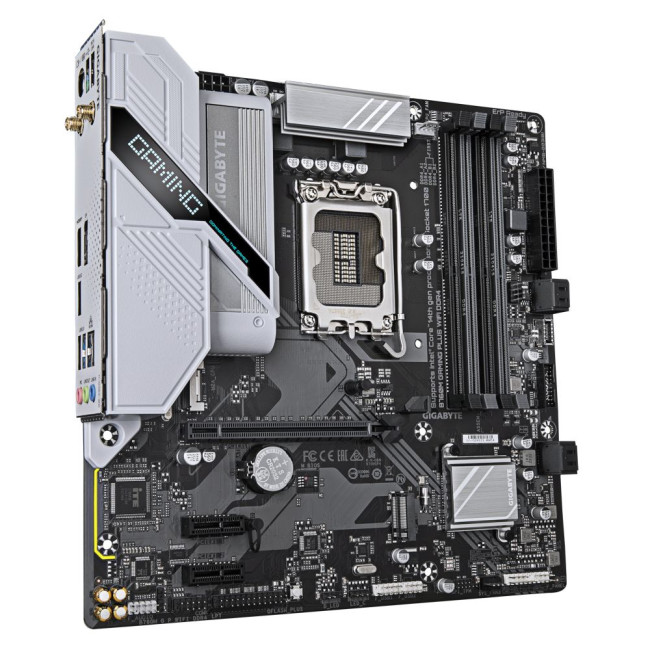 Mатеринська плата s1700 Intel B760 HDMI/DP  2xM.2 GbE LAN mATX GIGABYTE B760M GAMING PLUS WIFI DDR4