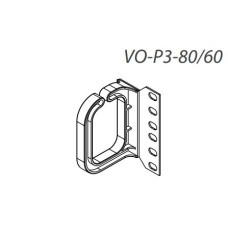 Кабелеутримувач горизонтальний80x60мм, 1шт RAL9005 CONTEG VO-P3-80/60