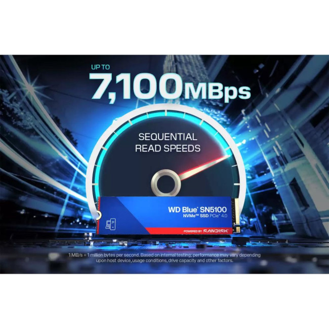 Жорсткий диск SSD WD Blue 1Tb SN5100 NVMe WESTERN DIGITAL WDS100T5B0E 1Tb SN5100 Blue