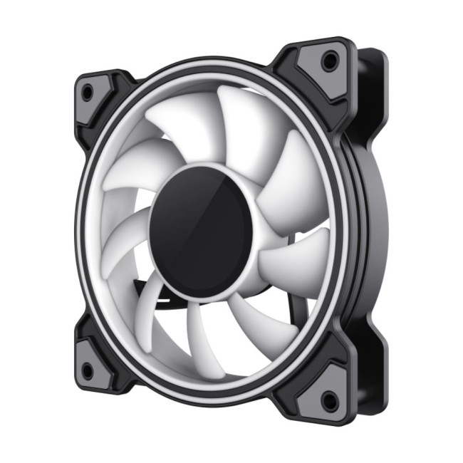 Кулер для корпусу 120 мм, ARGB 3pin 5V(M/F),Molex+3pin, AURA SYNC or ARGB HUB GAMEMAX Dual Ring Infinity BK
