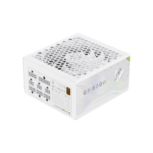 Блок живлення ATX 800W, 80+ Bronze, 140mm Ultra Silent Fan OVP / UVP/ SIP / OCP/ OLP/ OPP/ SCP GAMEMAX GM 800B WH Fully-modular New