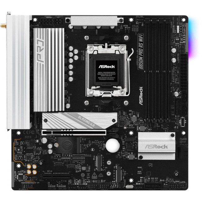 Mатеринська плата sAM5 AMD B850 4xDDR5 HDMI/DP 3xM.2 2.5GbE LAN mATX ASROCK B850M PRO RS WIFI