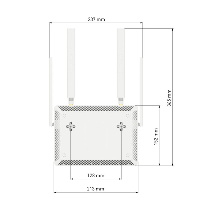 Інтернет-центр WIFI AX1800, LTE-модем cat 6, 4хGigabit, USB 3.0 KEENETIC Hero 4G+ (KN-2311)