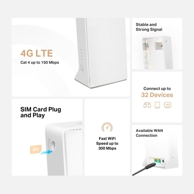 Бездротовий маршрутизатор 4G LTE MERCUSYS,  MB110- 4G MERCUSYS MB110-4G