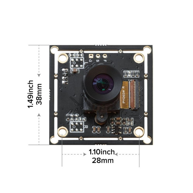 Камера 100fps Global Shutter USB Camera Board, 1MP OV9281 UVC Webcam with Low Distortion M12 Lens ARDUCAM OV9281UVC