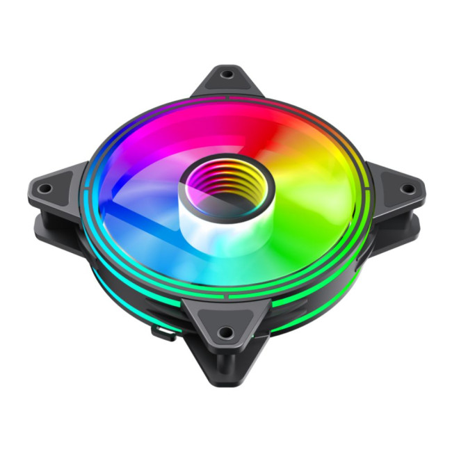 Кулер для корпусу 120 мм, 3pin(M/F)/3+4pin Molex ARGB, чорна рамка FN-12Rainbow-Q-Infinity GAMEMAX FN-12Rainbow-Q-Infinity