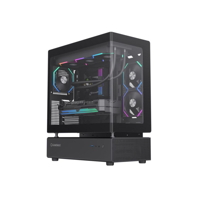 Корпус Midi ATX без блока живлення,ATX,M-ATX,ITX,Support BTF,Tempered Glass,Mesh,USB GAMEMAX N80 BK