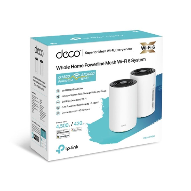 Домашня Mesh Wi-Fi система Tp-Link, TP-LINK Deco PX50(2-pack)