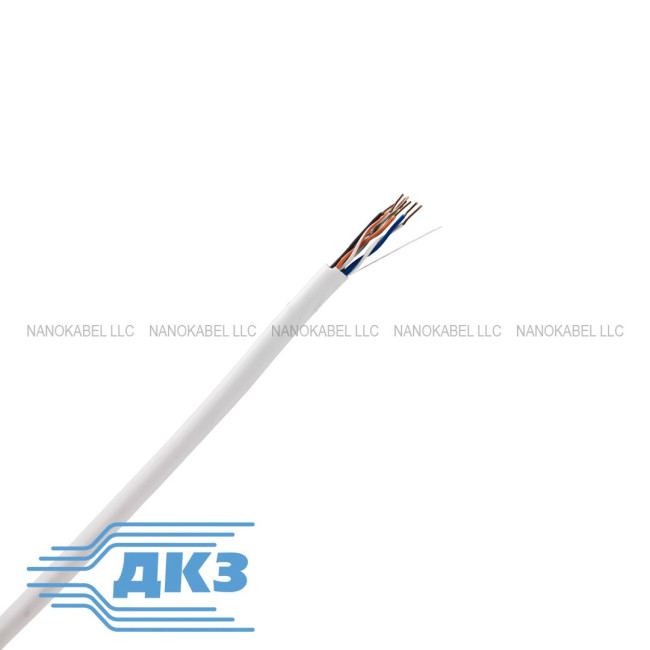 Кабель UTP кат.5е, PVC, 4 пари, 4x2x0.50, 305м, білий ДКЗ 5500