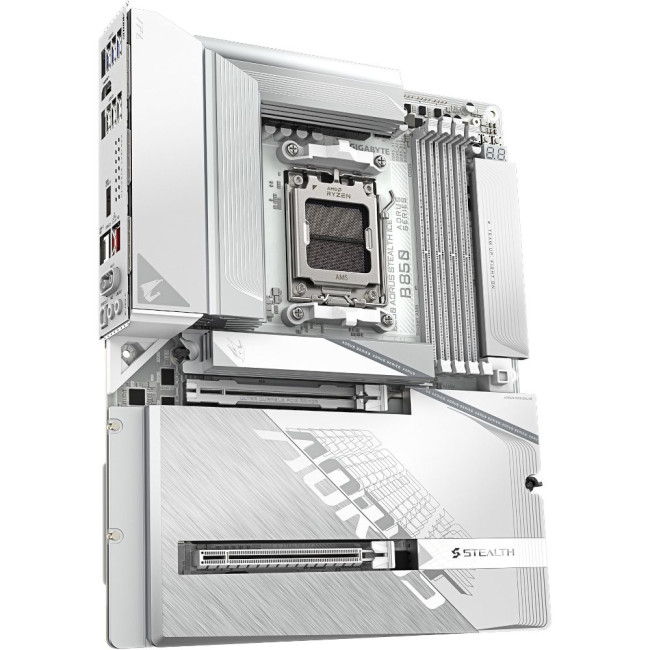Mатеринська плата sAM5 AMD B850 HDMI 4xM.2 5GbE LAN ATX GIGABYTE B850 AORUS STEALTH ICE