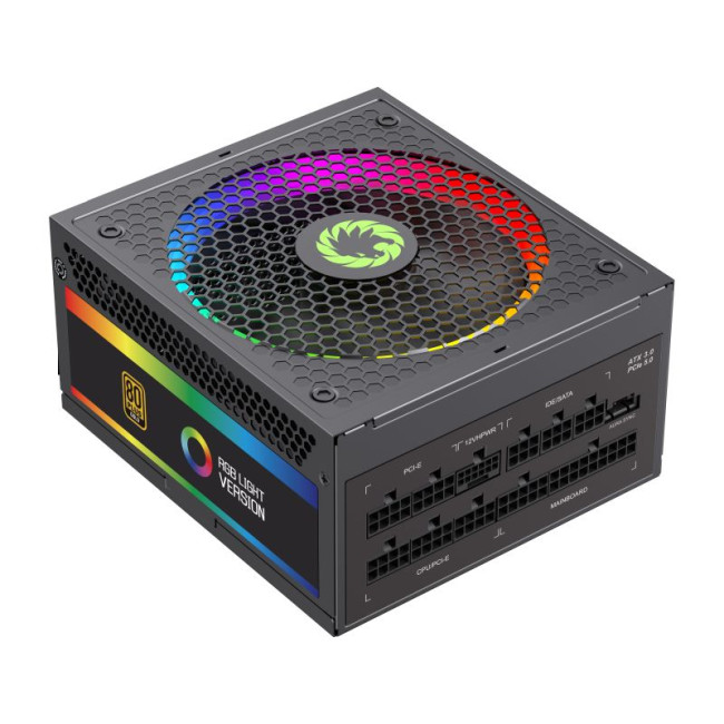 Блок живлення 850W, 80 Gold,ARGB ring fan 140mm,fully modularOPP, OVP, UVP, OCP, OTP, SCP GAMEMAX RGB 850 PRO (ATX3.1 PCIe5.1)