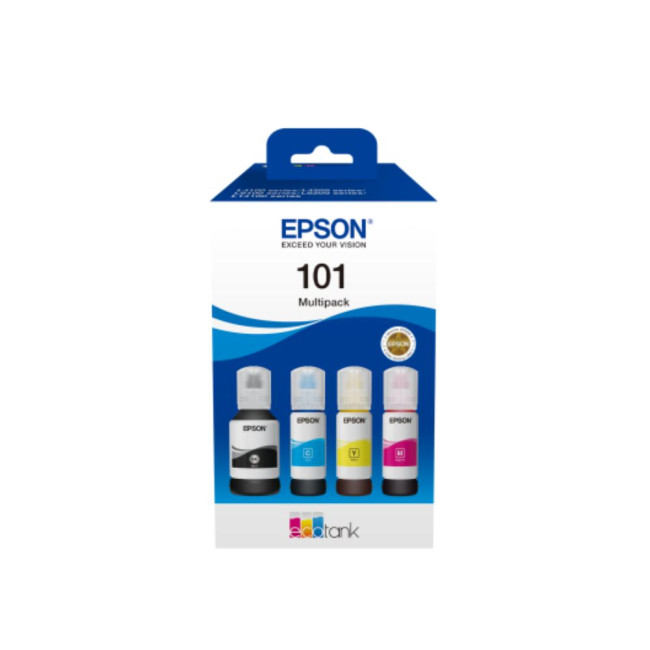Набір чорнил 4 кольори EPSON 101 EcoTank 4-colour Multipack (C13T03V64A)