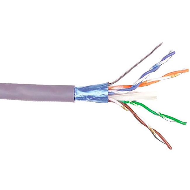Кабель FTP кат.5е, LSZH, 4 пари, 24AWG, 305м, фіолетовий KINGDA KDFT8004-LSZH