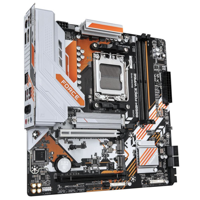 Mатеринська плата sAM5 AMD B850 HDMI/DP 2xDDR5 2xM.2  2.5GbE LAN mATX GIGABYTE B850M FORCE WIFI6E