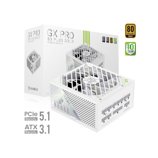 Блок живлення ATX 3.1 & PCIe5.1_ 1250W, 80+ Gold, fan 135mm,fully modular ,Japanese 105°C and solid GAMEMAX GX PRO 1250G WH