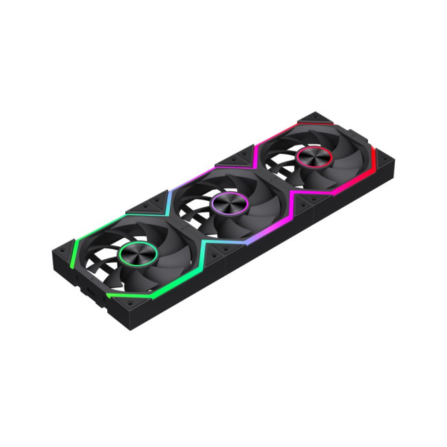 Кулер для корпусу KIT 3*120мм 3pin AURA (M/F)&4pin PWM Air Flow58,6 CFM Static Air Pressure1.98mm - GAMEMAX FN12A-N2 WL