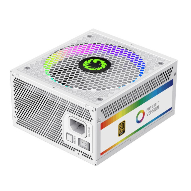 Блок живлення 1050W, 80 Gold,ARGB ring fan 140mm,fully modularOPP, OVP, UVP, OCP, OTP, SCP GAMEMAX RGB1050 PRO WH (ATX3.1PCIe5.1)