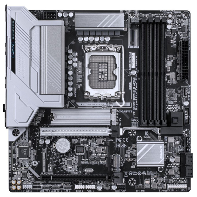 Mатеринська плата s1851 Intel B860 DP/HDMI/USB4-C  2xM.2 2.5GbE LAN mATX GIGABYTE B860M GAMING X WIFI6E