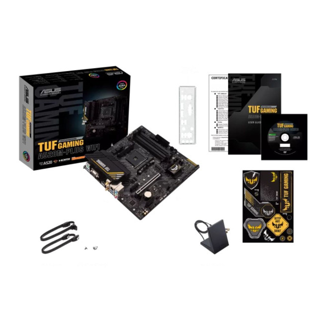 материнська плата sAM4 4DDR4/VGA/HDMI/DP/3PCIe/4SATA/1M.2 ASUS TUF GAMING A520M-PLUS WIFI