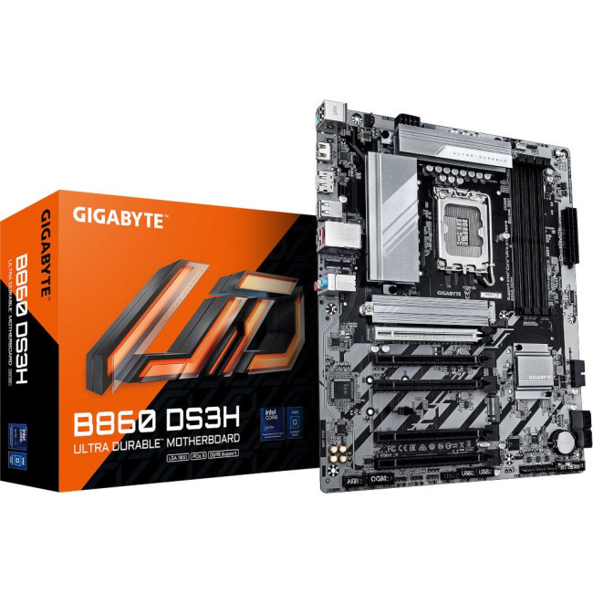 Mатеринська плата s1851 Intel B860 DP/HDMI 4xDDR5 2xM.2 2.5GbE LAN mATX GIGABYTE B860 DS3H