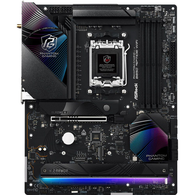 Mатеринська плата sAM5 AMD B850 4xDDR5 HDMI 4xM.2 2.5GbE LAN ATX ASROCK B850 RIPTIDE WIFI