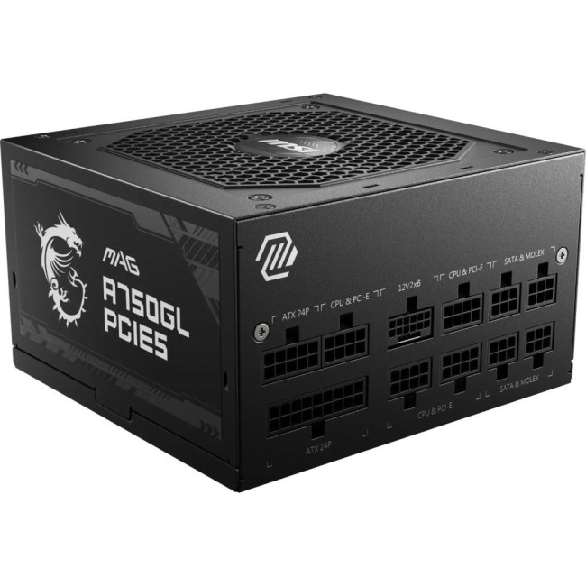 Блок живлення MSI ATX 750W MAG A750GL PCIE5, EU, 750W, Fully-Modular, 80 Plus Gold, Color Box MSI MAG A750GL PCIE5