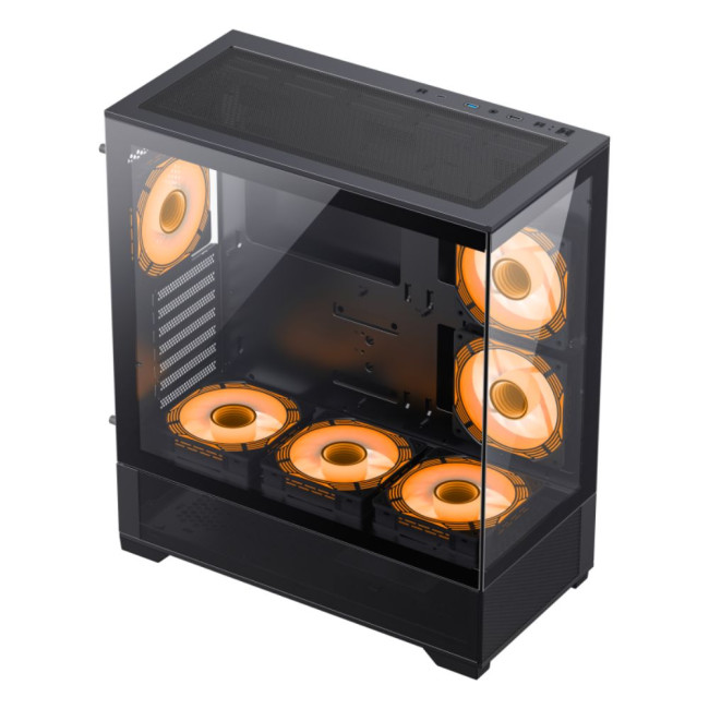 Корпус комп'ютерний Midi ATX без блока живлення, E-ATX, ATX, M-ATX, ITX, Tempered Glass, Mesh GAMEMAX Vista AB