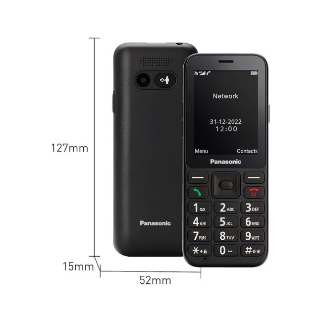 Мобільний телефон чорний PANASONIC KX-TU250EXB