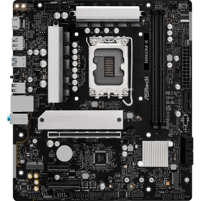 Mатеринська плата s1851 Intel B860 2xDDR5 DP/HDMI 3xM.2 2.5GbE LAN mATX ASROCK B860M-X