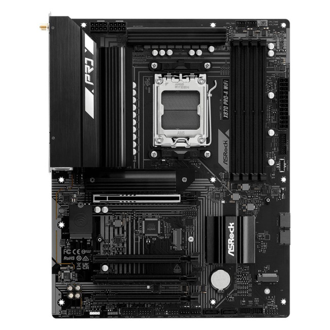 Mатеринська плата sAM5 AMD X870 4xDDR5 HDMI/2xUSB4 3xM.2 2.5GbE LAN ATX ASROCK X870 PRO-A WIFI