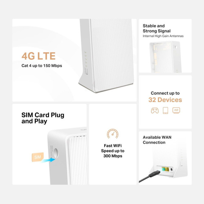 Мобільний бездротовий 4G-маршрутизатор Mercusys, MB112-4G MERCUSYS MB112-4G