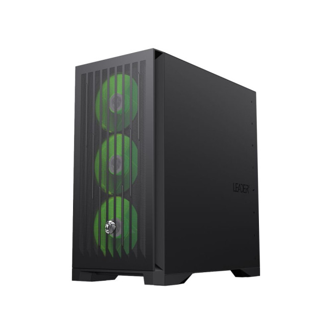 Корпус Tower E-ATX без блока живлення , загартоване скло E-ATX,ATX, M-ATX,ITX, Tempered Glass,Mesh,2 GAMEMAX LEADER 2 BK