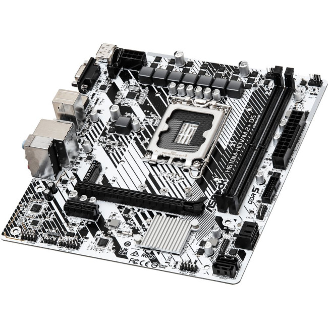Mатеринська плата s1700 Intel H610 HDMI/DP/VGA 1xM.2 2xDDR5 GbE LAN mATX ASROCK H610M-HDV/M.2+ D5