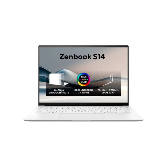 ноутбук 14_3K_OLED_120Hz/U9-386H/32/1TB SSD/Intel HD/W11/BL/Scandinavian White ASUS UX5406AA-SW078W (90NB16Q2-M00810)