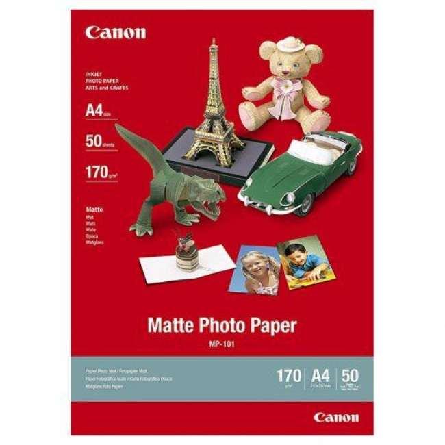 Фотопапір A4, 50 аркушів 170гр CANON Photo PAPER (50 sheets) MP101A (7981A005AA)