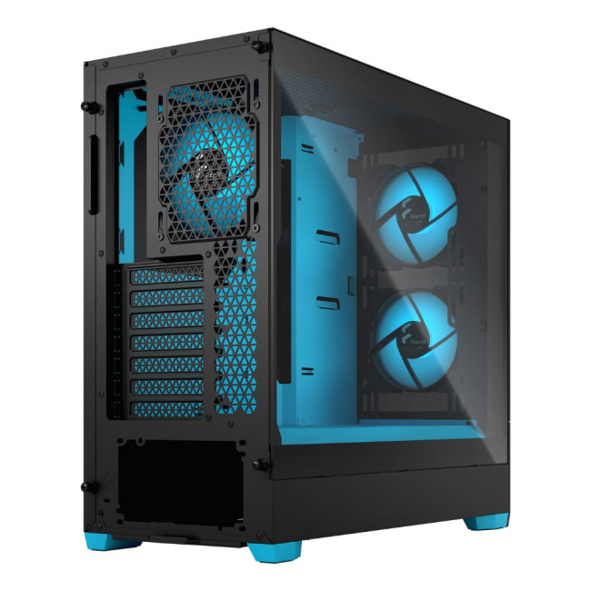 Корпус ATX без БЖ, чорний, сині кулери Pop Air RGB Cyan Core TG FRACTAL DESIGN Pop Air RGB Cyan Core TG (FD-C-POR1A-02)
