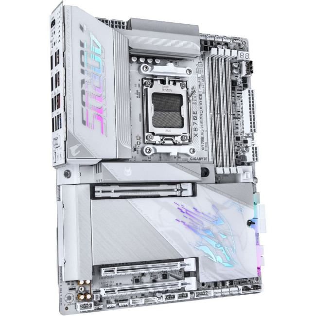 Mатеринська плата sAM5 AMD X870E 2xHDMI/2xUSB4 Type-C 4xM.2 5GbE LAN ATX GIGABYTE X870E AORUS PRO X3D ICE