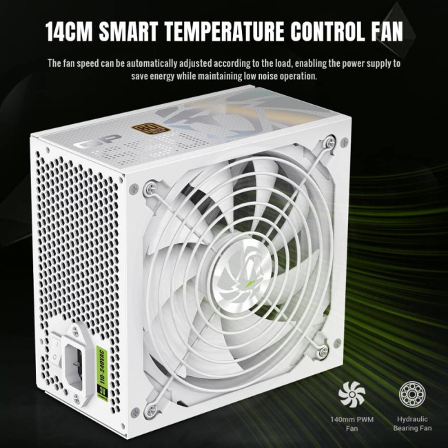 Блок живлення ATX 550W, 80+ Bronze, 140mm Ultra Silent Fan OVP / UVP/ SIP / OCP/ OLP/ OPP/ SCP GAMEMAX GP 550B WH